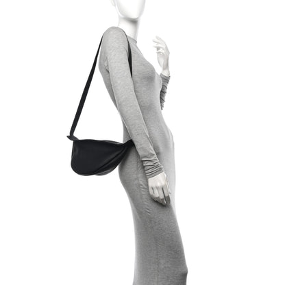 The Row Grained Calfskin Small Slouchy Banana Bag Black 2 of 9