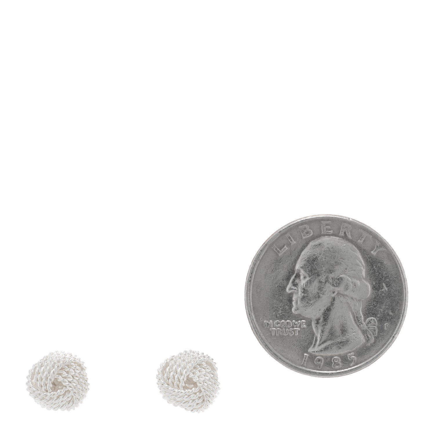 Tiffany Sterling Silver Twist Knot Earrings 2 of 4