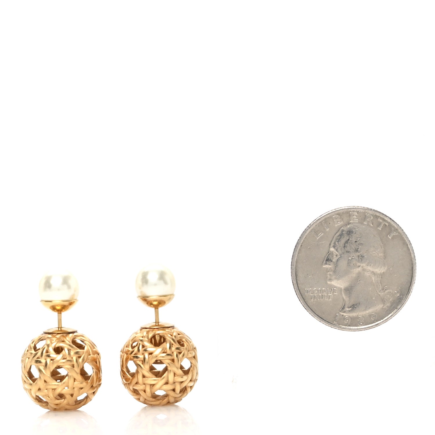 Christian Dior Pearl Mise En Dior Tribales Earrings Gold 2 of 4