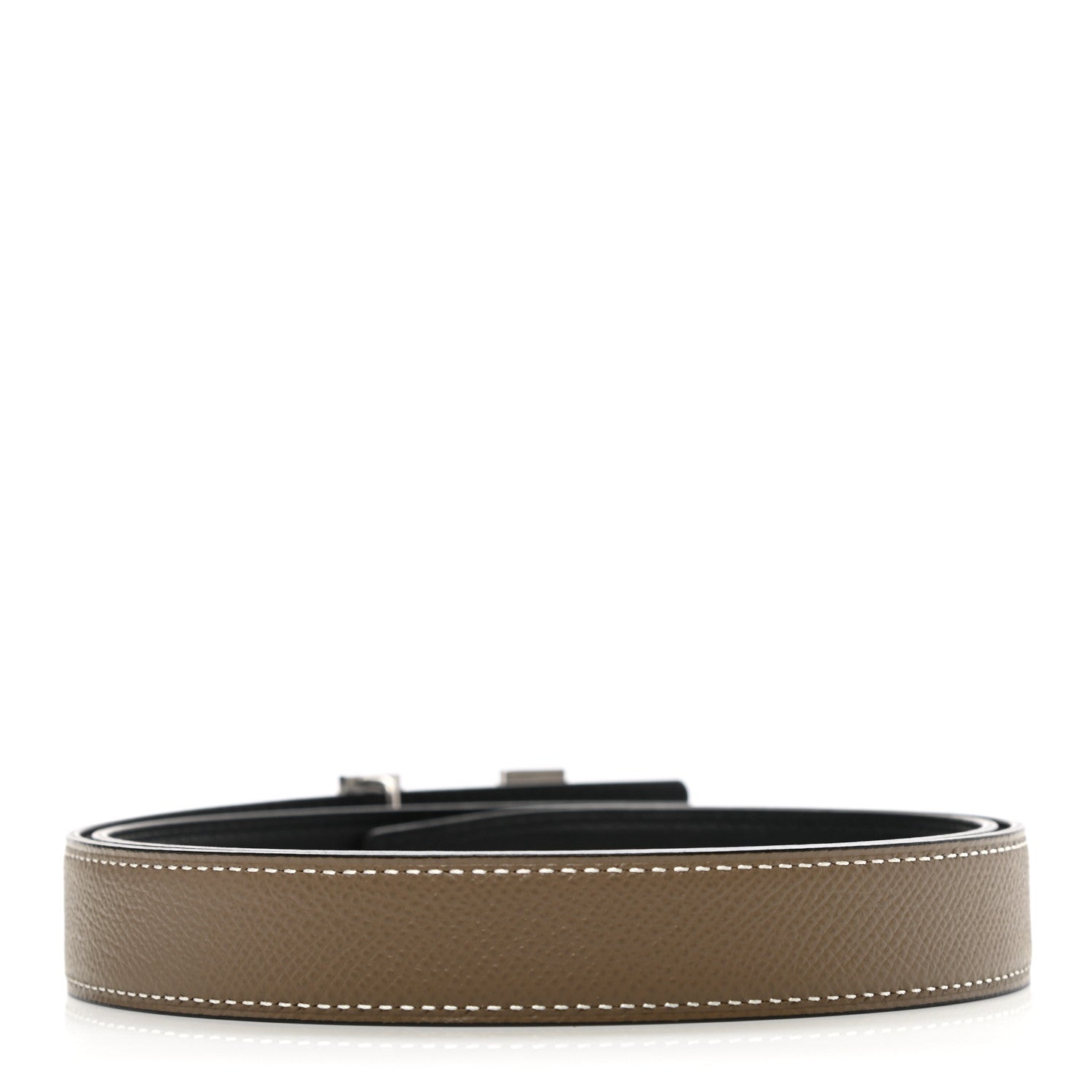 Hermes Epsom Swift 24mm Mini Constance Guilloche H Belt 80 Etoupe Black 2 of 6