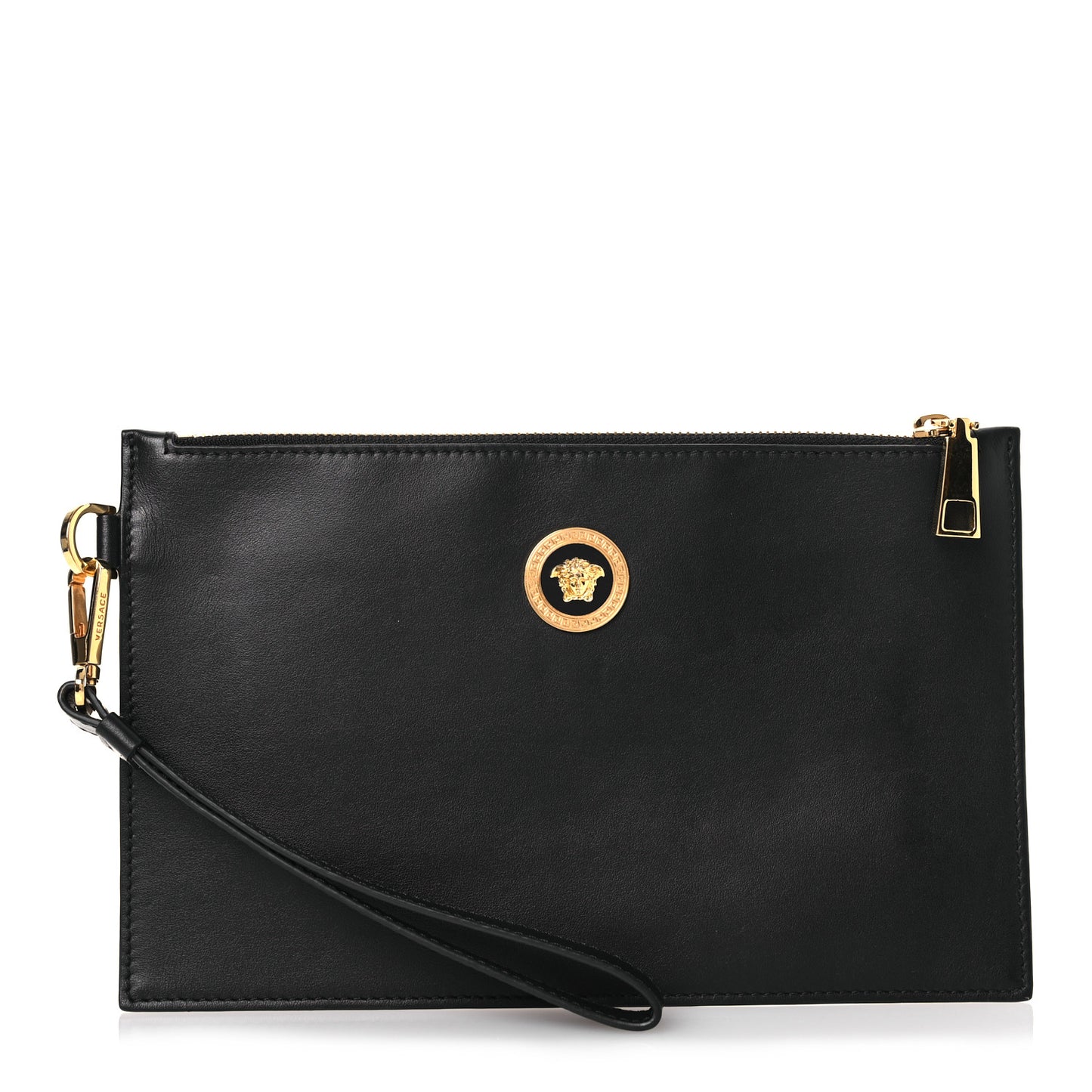 Calfskin La Medusa Large Pouch Black