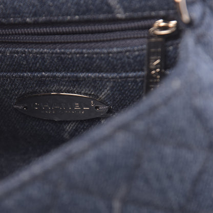 Chanel Denim CC Quilted Mini Square Flap Blue 6 of 11