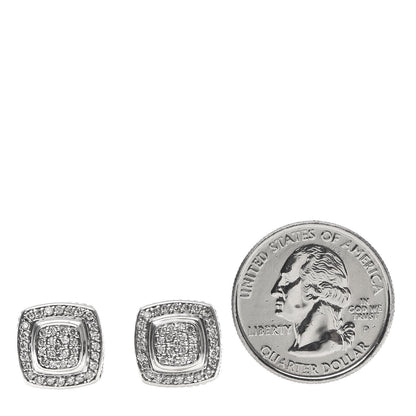 David Yurman Sterling Silver Diamond 7mm Pave Albion Earrings 2 of 4