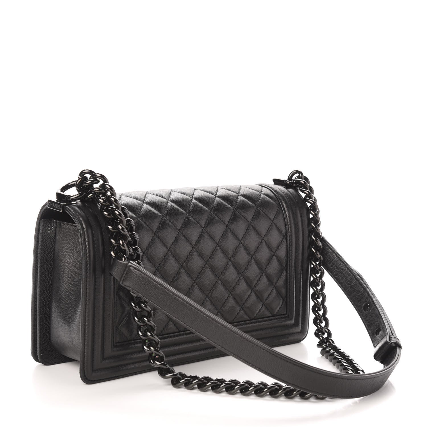 Chanel Caviar Quilted Medium Boy Flap So Black 3 of 11