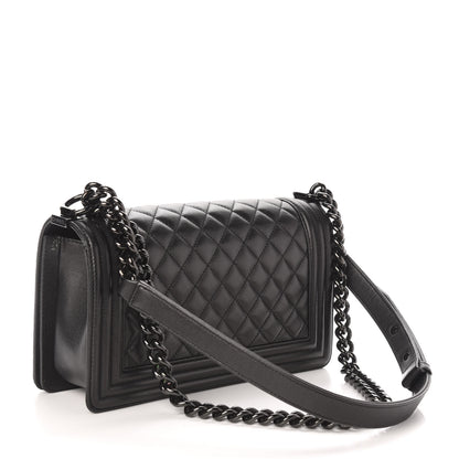Chanel Caviar Quilted Medium Boy Flap So Black 3 of 11