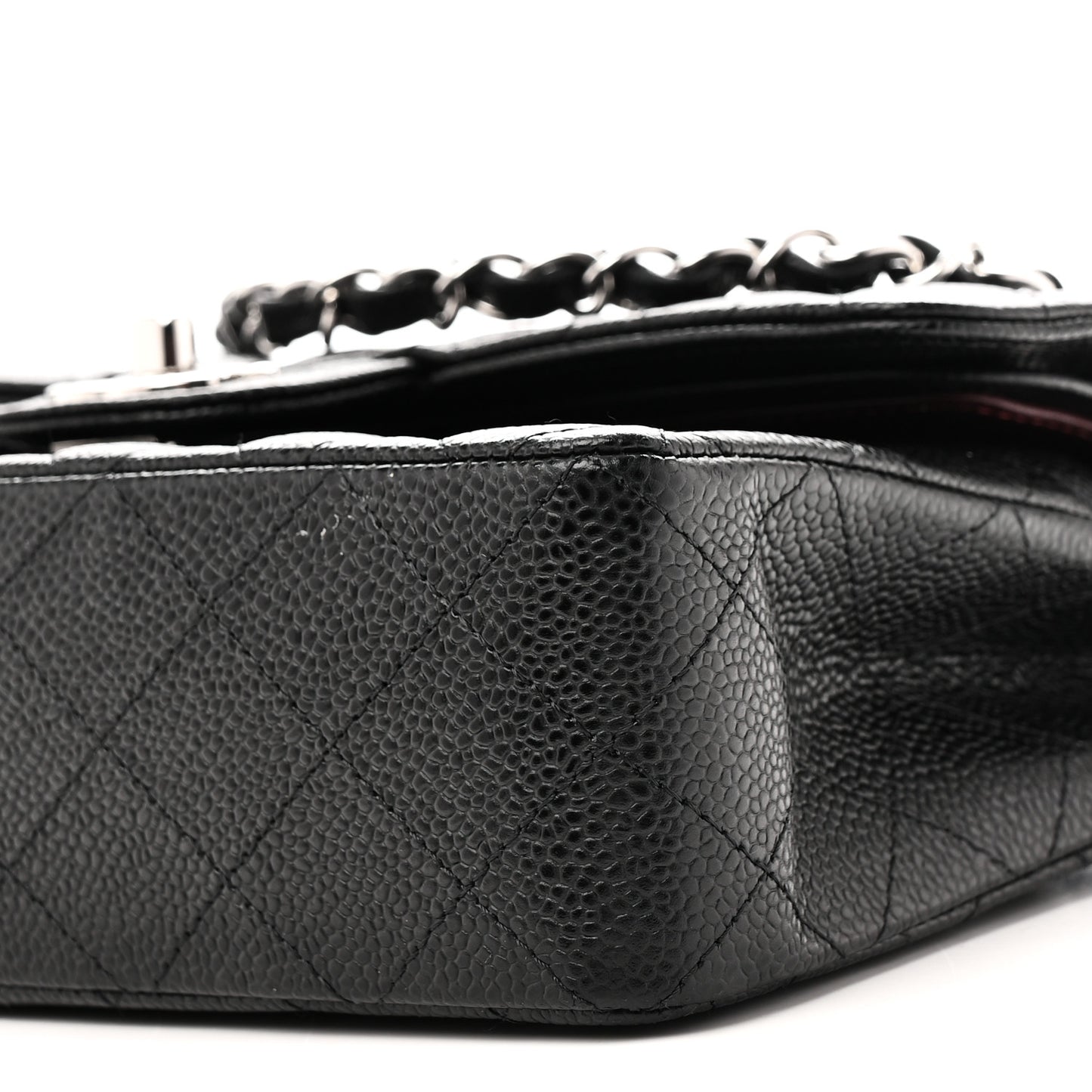 Caviar Quilted Small Double Flap Black