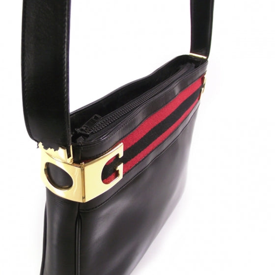 Gucci Vintage Leather Signature Shoulder Bag 7 of 9