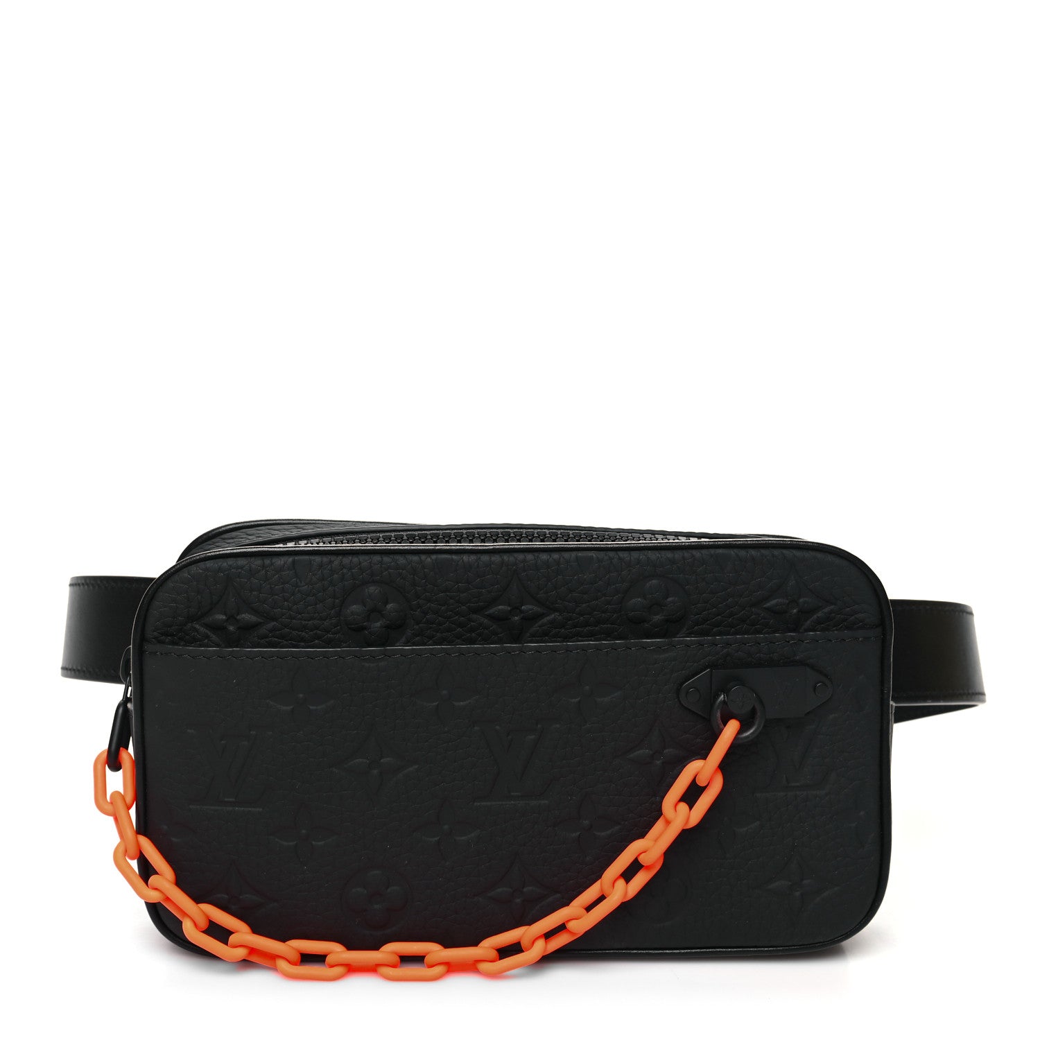 Louis Vuitton Taurillon Monogram Uniformes Solar Ray Soft Pochette Volga Belt Bag Black 1 of 10