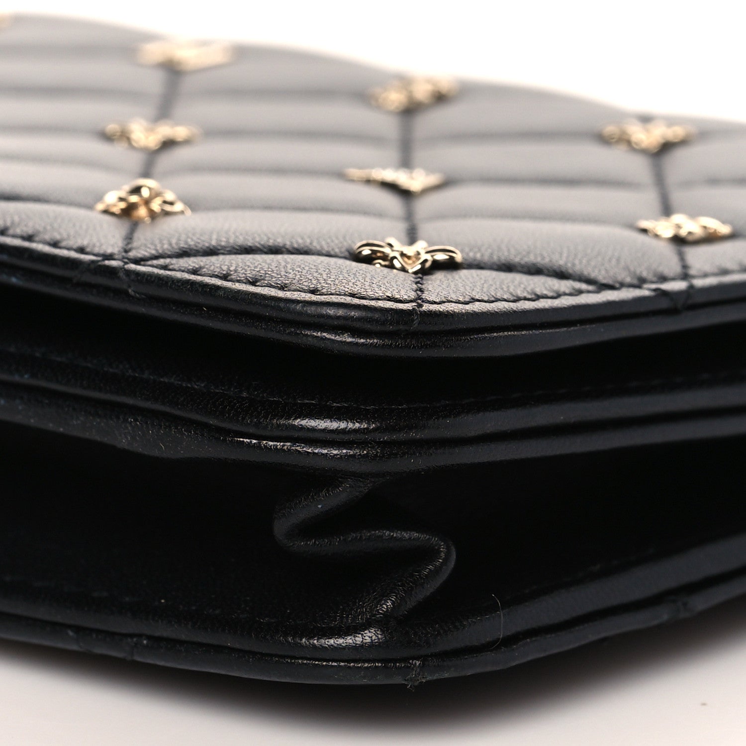 Chanel Lambskin Quilted All About Chanel Wallet On Chain WOC Black 11 of 13