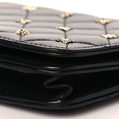 Chanel Lambskin Quilted All About Chanel Wallet On Chain WOC Black 11 of 13