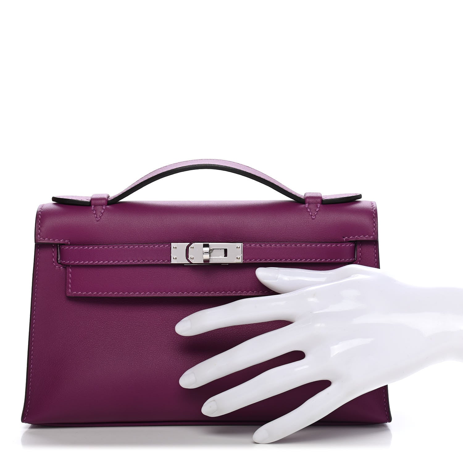 Hermes Swift Kelly Pochette Clutch Anemone 2 of 9