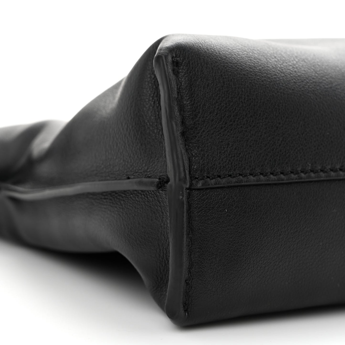 Calfskin Mini Flamenco Knot Clutch Black