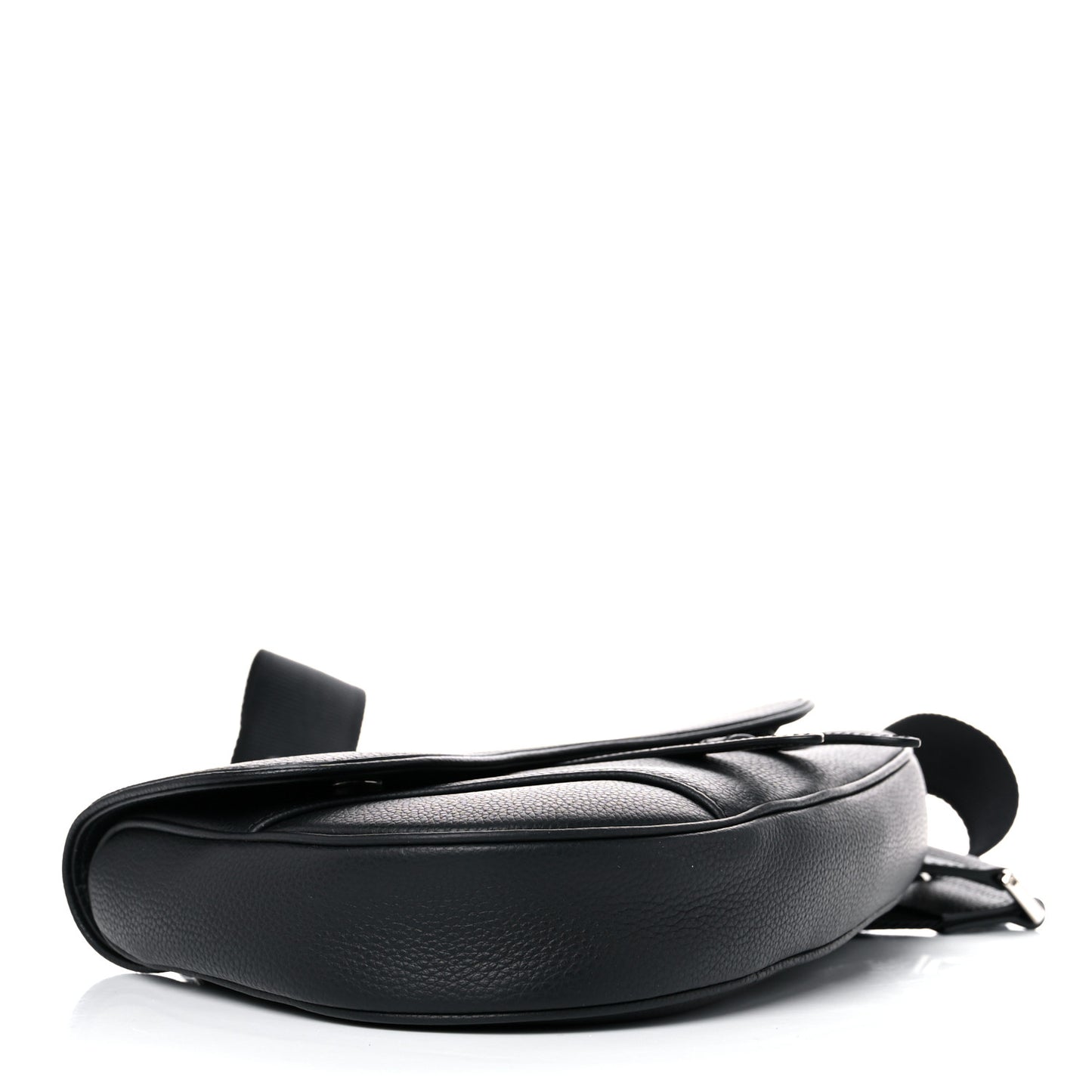 Grained Calfskin Kim Jones Saddle Bag Black