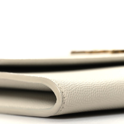 Saint Laurent Grain De Poudre Monogram Uptown Chain Wallet Crema Soft 13 of 14
