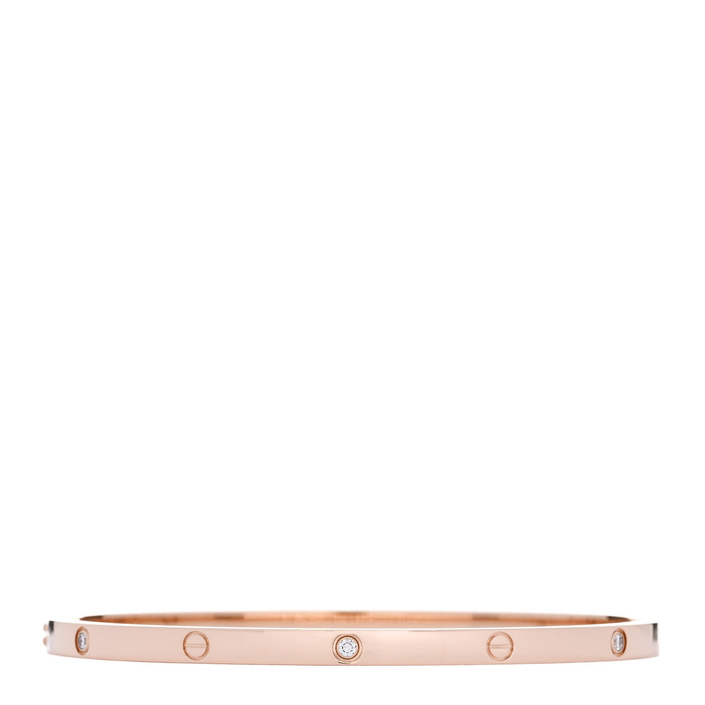 18K Pink Gold 6 Diamond Small LOVE Bracelet 18