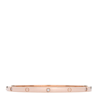 Cartier 18K Pink Gold 6 Diamond Small LOVE Bracelet 18 2 of 7