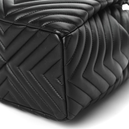 Chanel Lambskin Chevron Small Urban Spirit Drawstring Bag Black 8 of 8