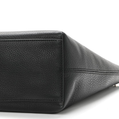 Valentino Garavani Grained Calfskin Rockstud Shoulder Tote Black 9 of 10
