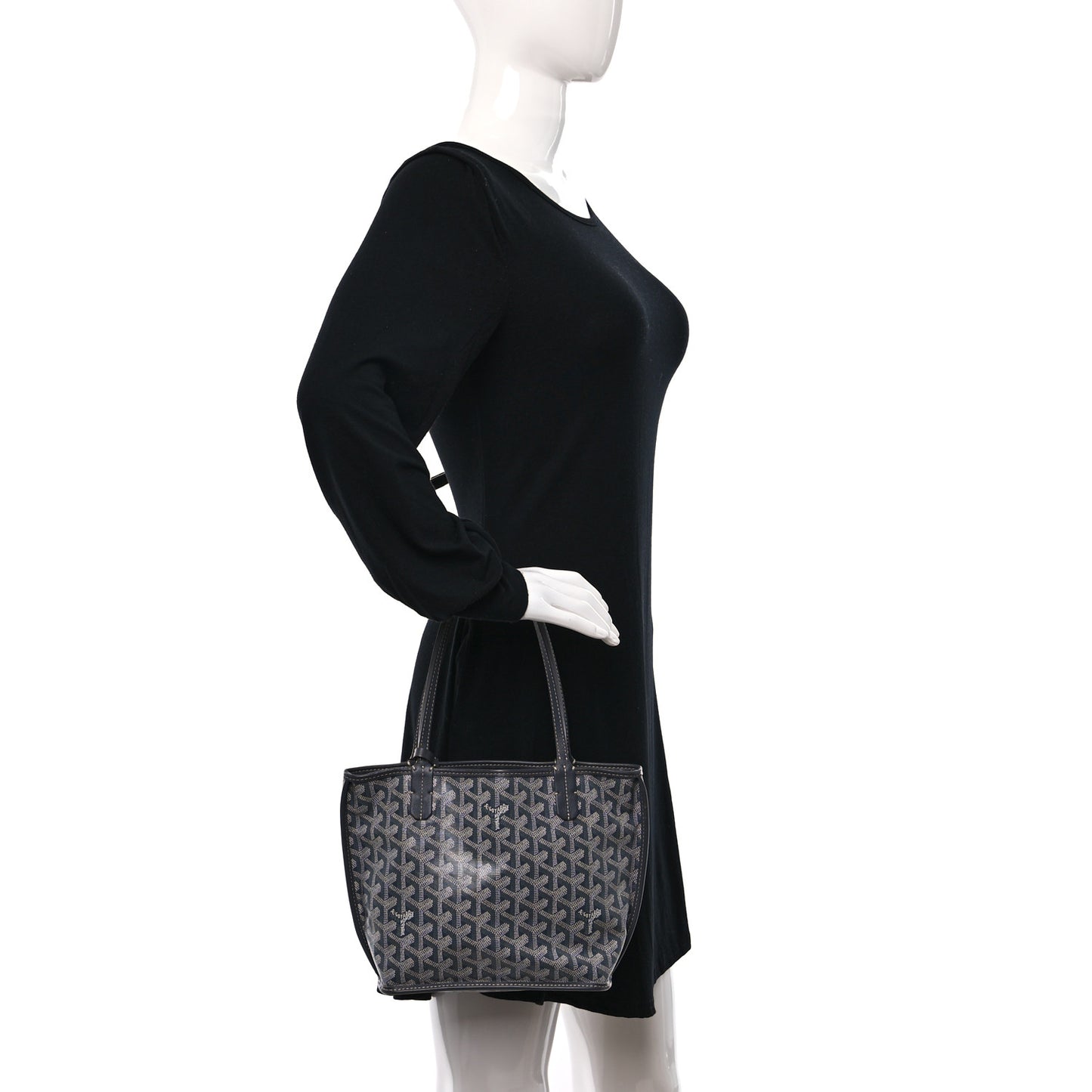 Goyardine Reversible Mini Anjou Grey
