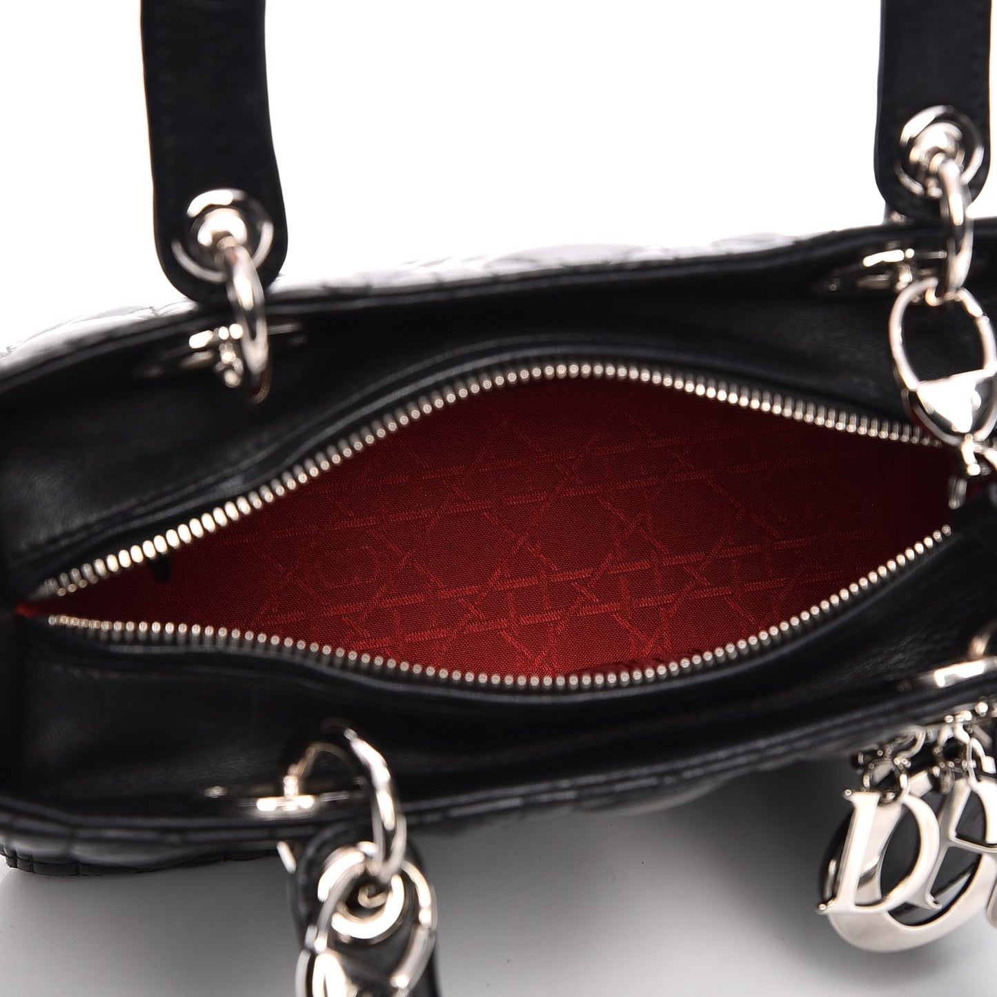 Lambskin Cannage Medium Lady Dior Black