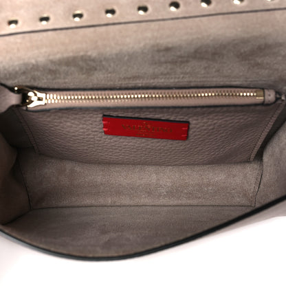 Valentino Garavani Pebbled Calfskin Rockstud Side Slip Crossbody Poudre 5 of 9