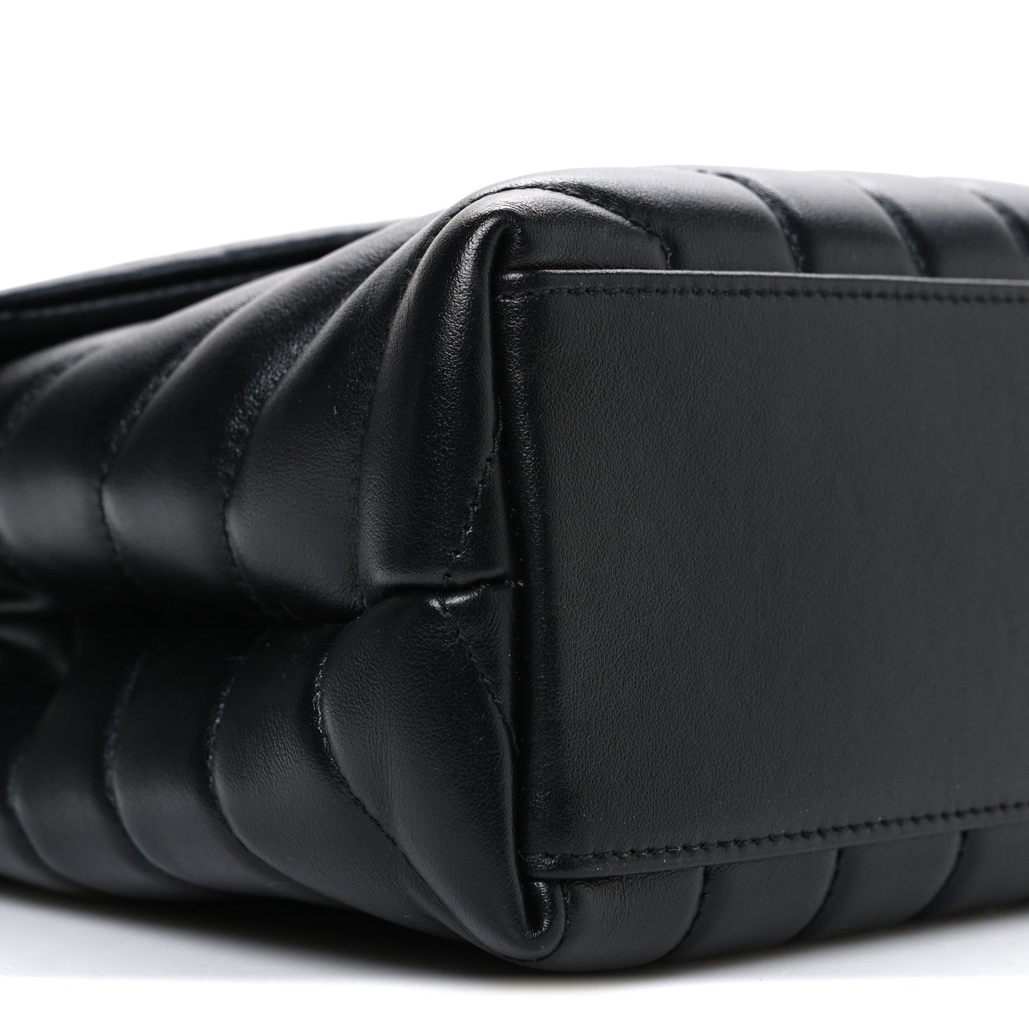 Saint Laurent Calfskin Y Quilted Monogram Small Loulou Chain Satchel Black 9 of 10