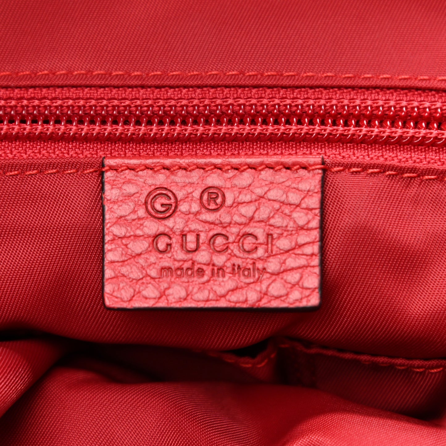 Nylon Monogram Dollar Calfskin Medium Light Double Buckle Backpack Vibrant Red
