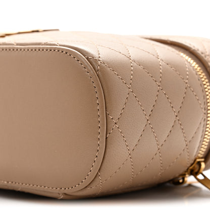 Saint Laurent Lambskin Quilted Mini Gaby Vanity Case Dark Toffee 9 of 9