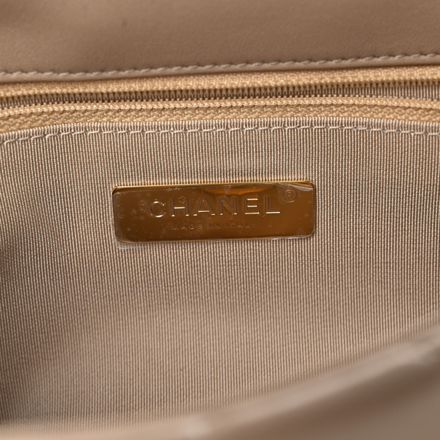 Chanel Lambskin Quilted Medium Chanel 19 Flap Dark Beige 6 of 11
