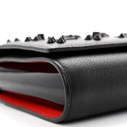 Christian Louboutin Calfskin Spikes Loubinthesky Paloma Clutch Black 9 of 10