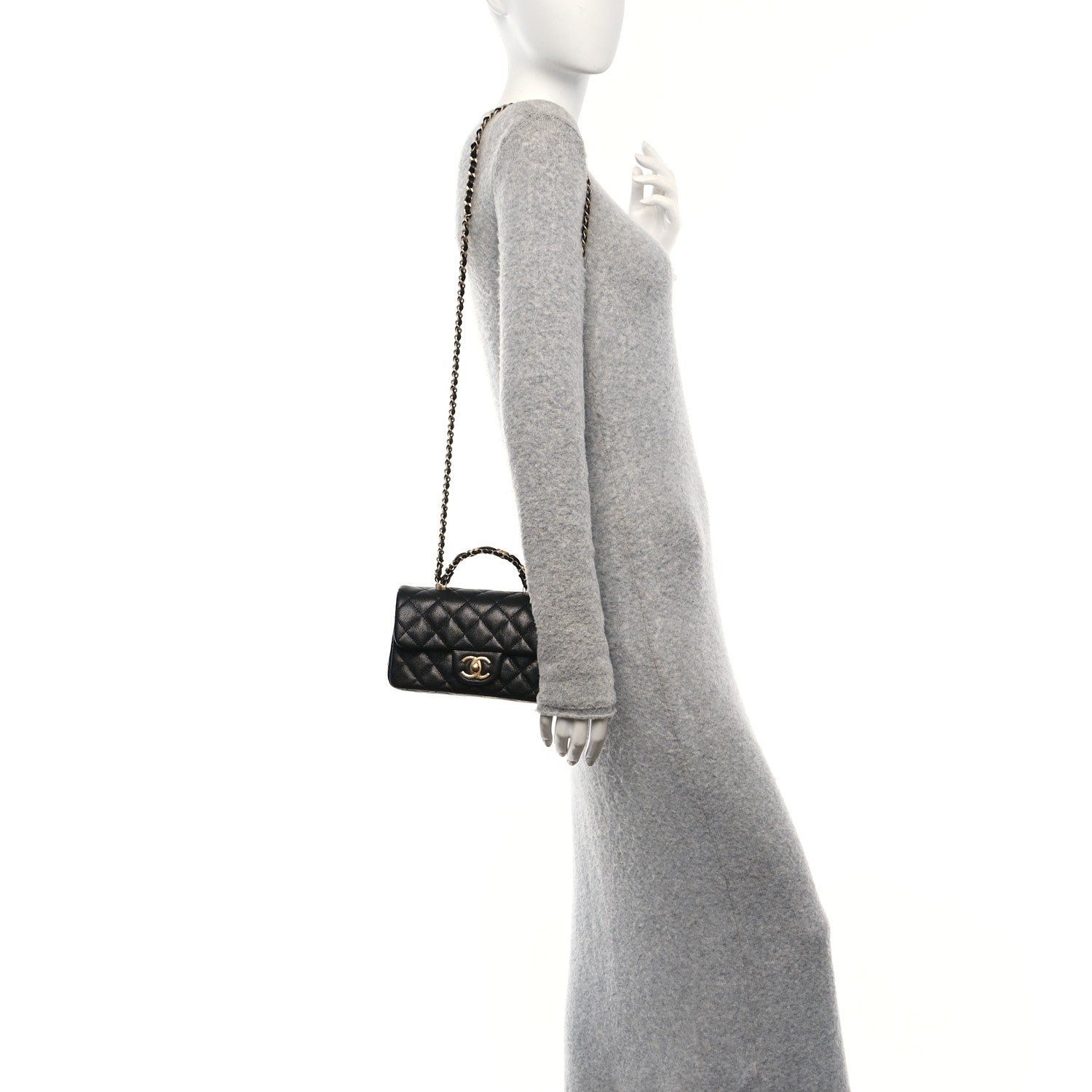 Chanel Caviar Quilted Mini Handy CC Flap Black 2 of 11