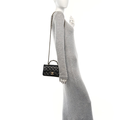Chanel Caviar Quilted Mini Handy CC Flap Black 2 of 11