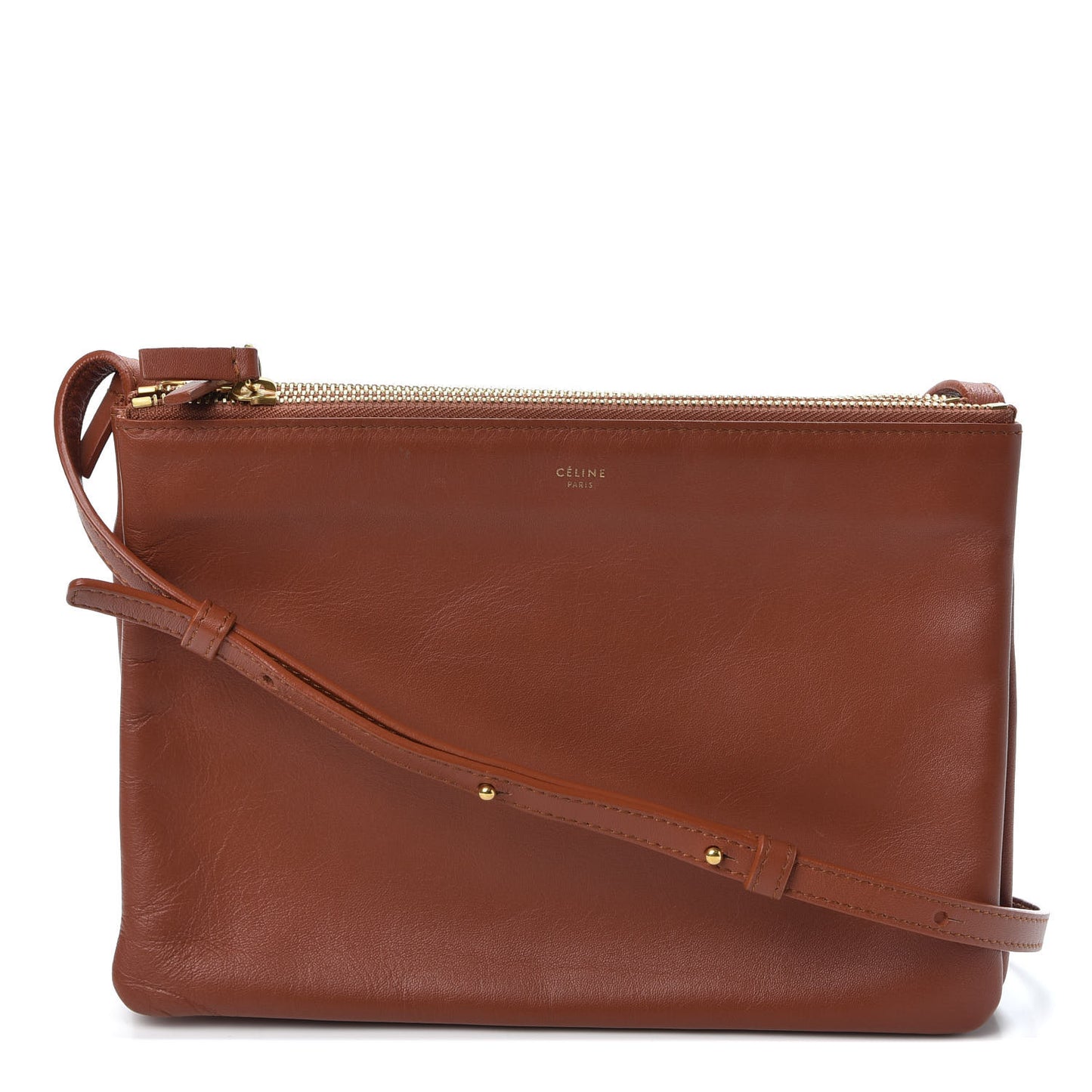 Lambskin Large Trio Crossbody Bag Brick