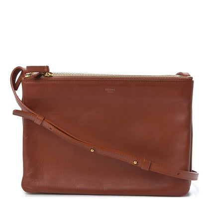 Celine Lambskin Large Trio Crossbody Bag Brick 1 of 8