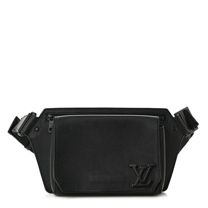 Louis Vuitton Grained Calfskin Aerogram Slingbag Black 1 of 10