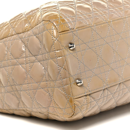 Christian Dior Patent Cannage Large Dior Soft Shopping Tote Beige 7 of 25