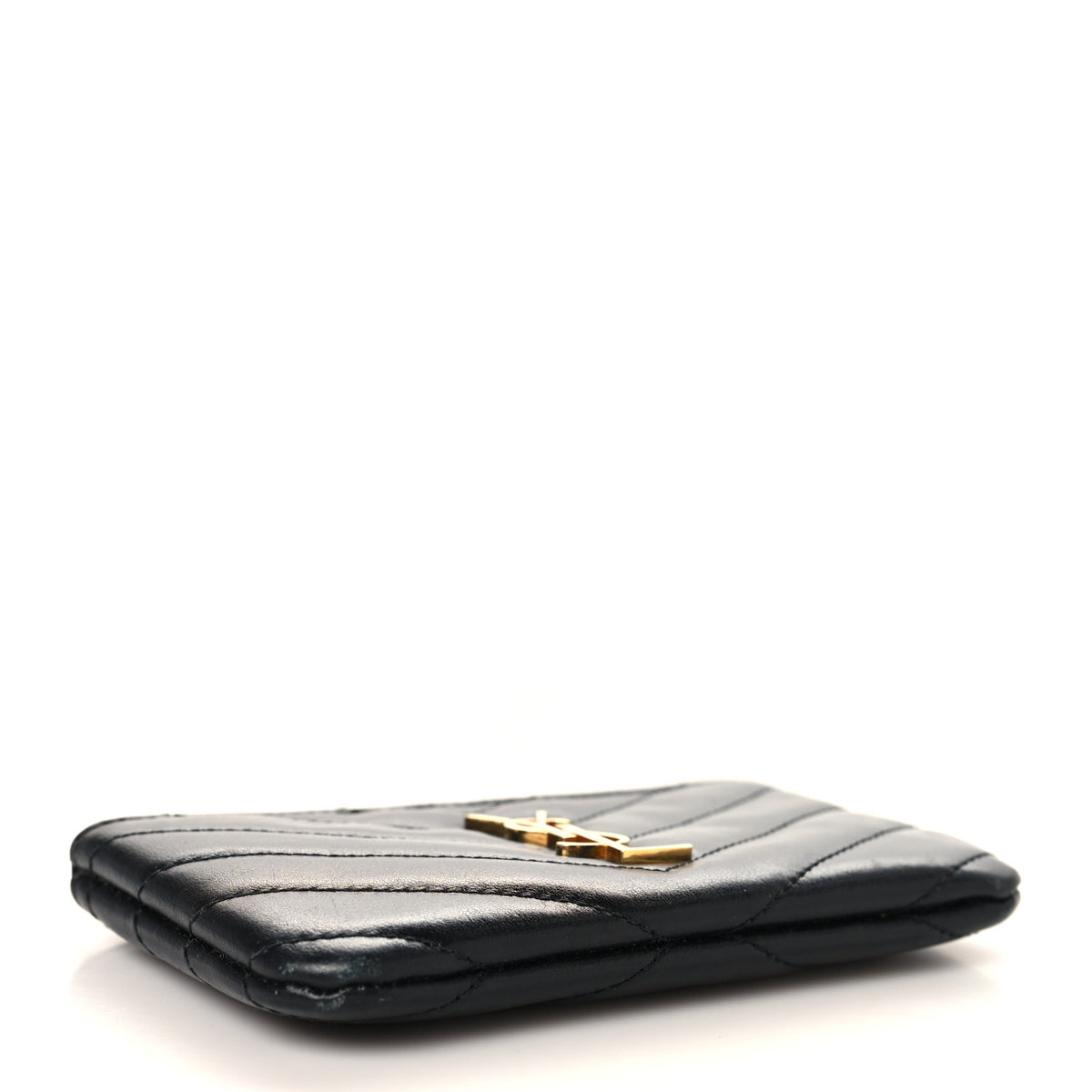 Saint Laurent Calfskin Matelasse Monogram Key Pouch Black 4 of 8