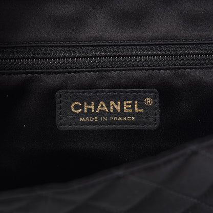 Chanel Satin Quilted Butterfly Chain Flap Clutch Black 6 of 8