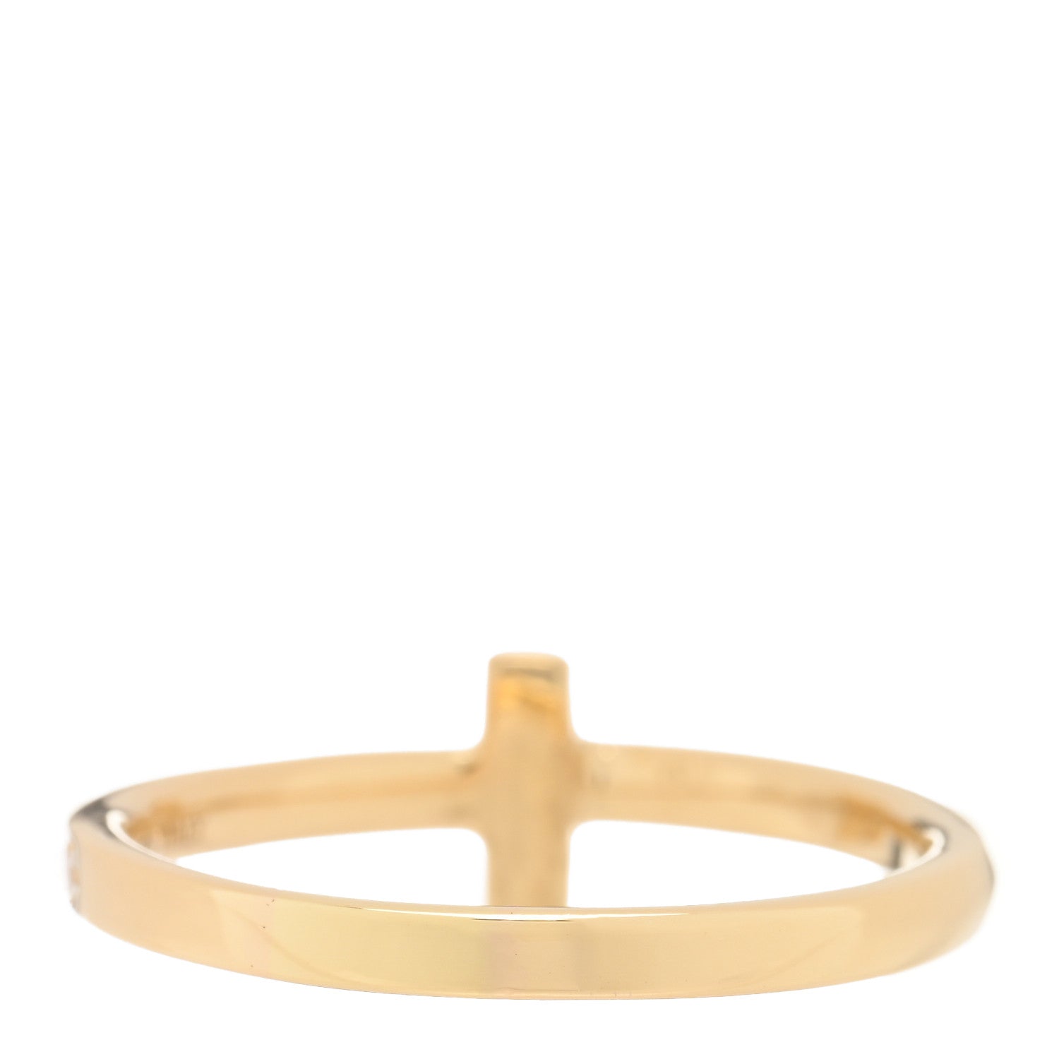 Tiffany 18K Yellow Gold Diamond 2.5mm T T1 Ring 63 10.25 3 of 4
