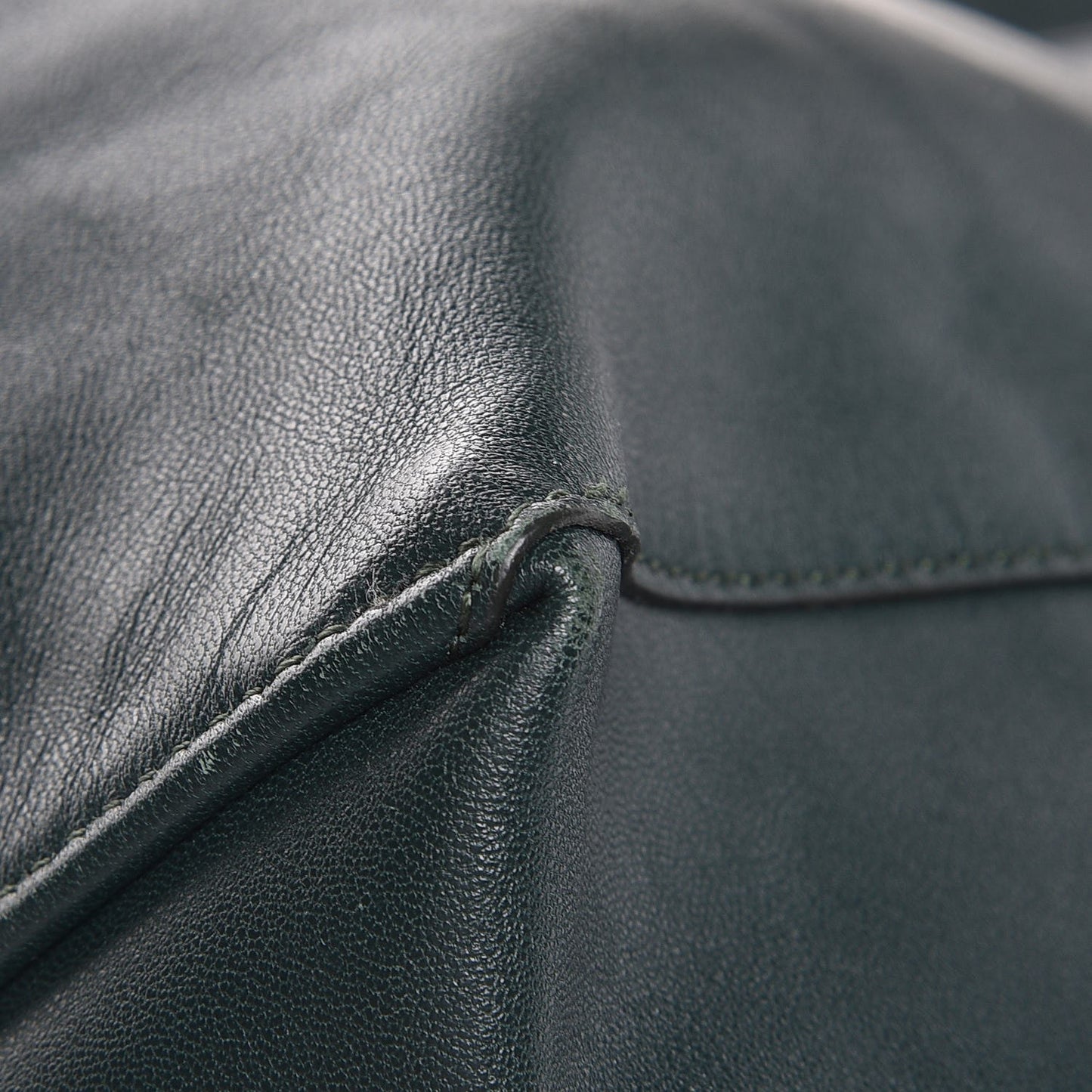 Lambskin Horizontal Cabas Bottle Green