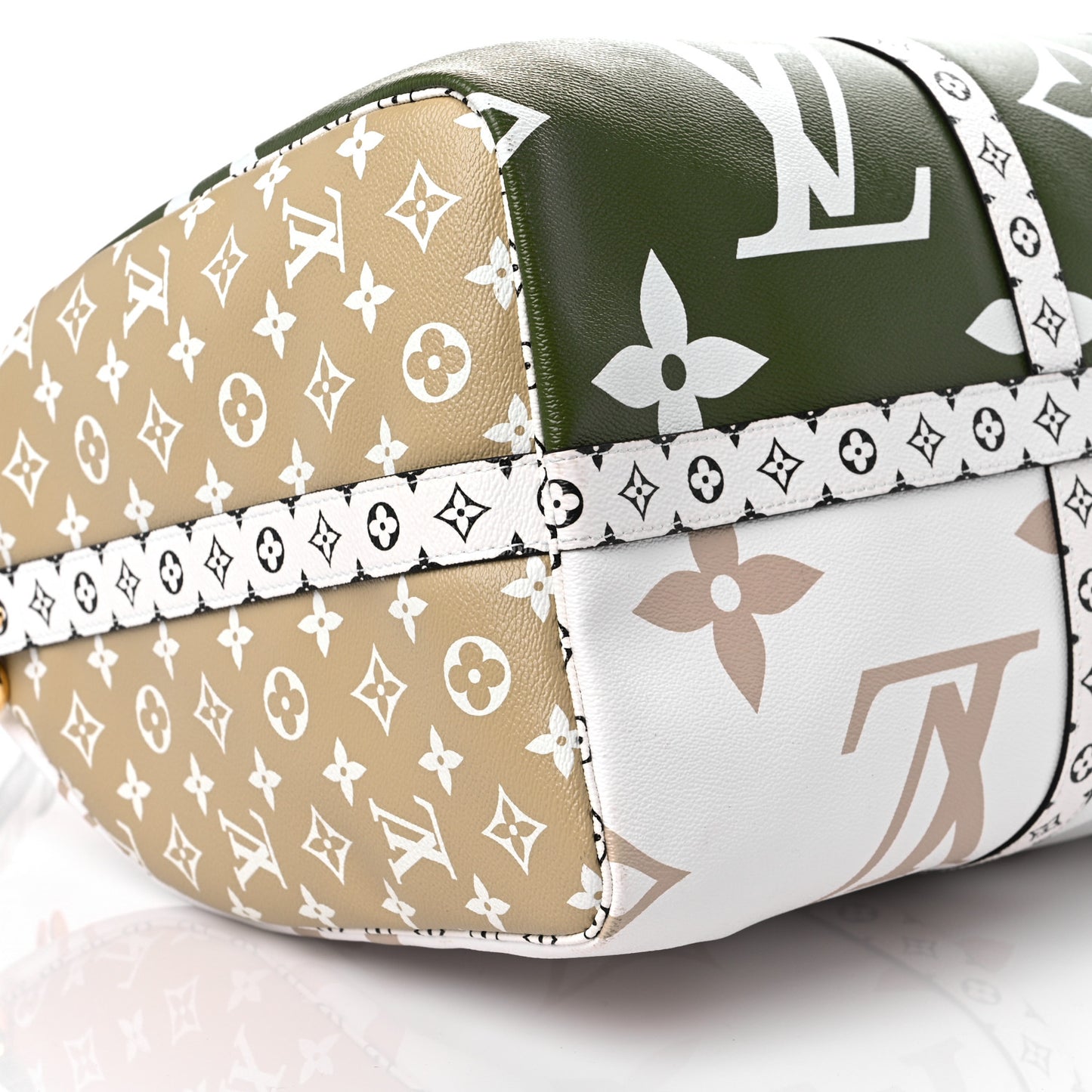 Monogram Giant Keepall Bandouliere 50 Kaki Beige