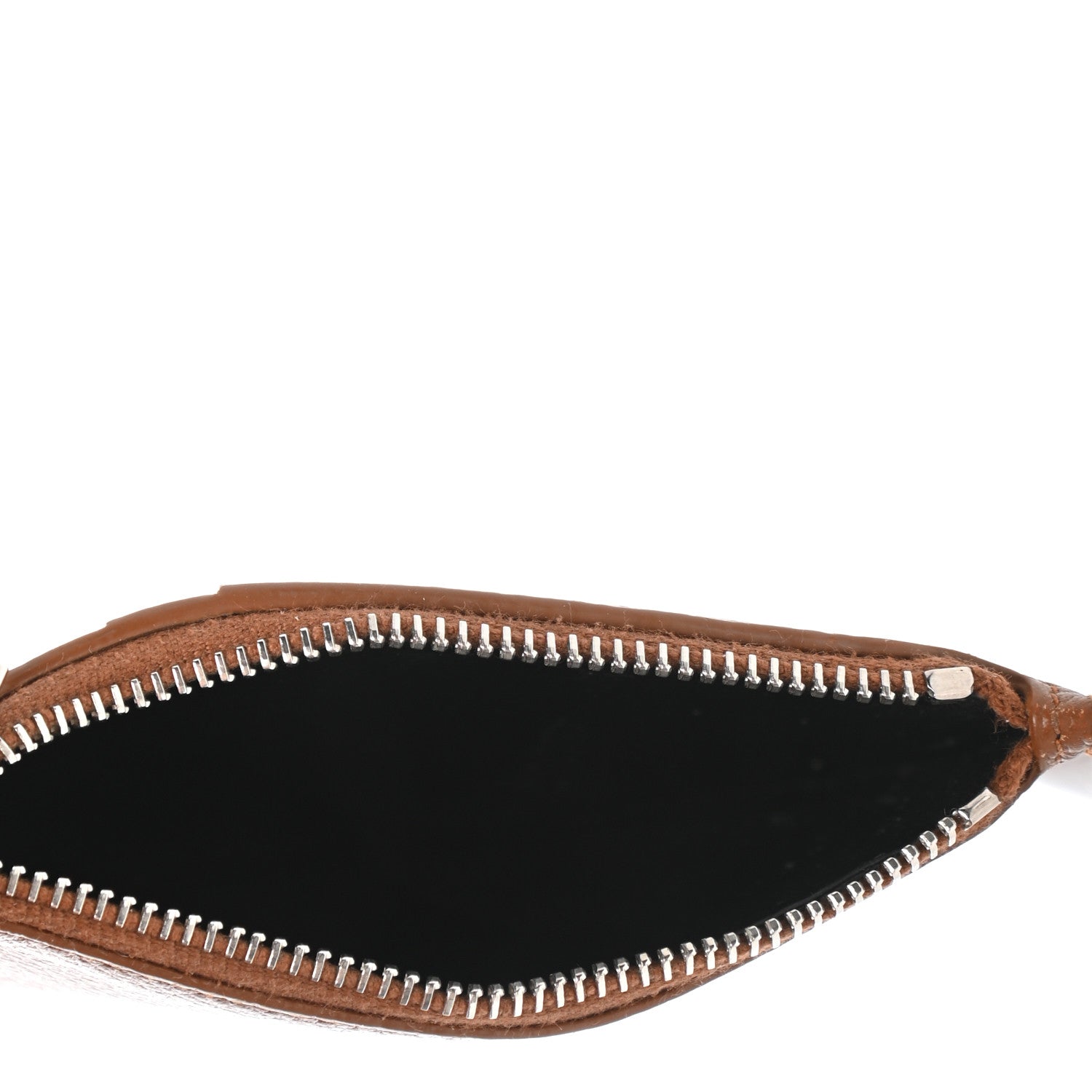Saint Laurent Grained Calfskin 5 Fragments Zip Pouch Card Holder Brown Gold 5 of 9