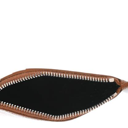 Saint Laurent Grained Calfskin 5 Fragments Zip Pouch Card Holder Brown Gold 5 of 9