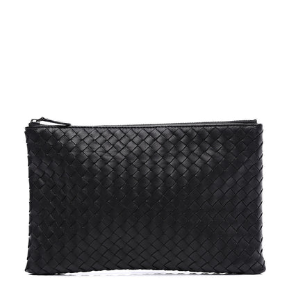 Bottega Veneta Nappa Intrecciato Zip Pouch Black 1 of 9