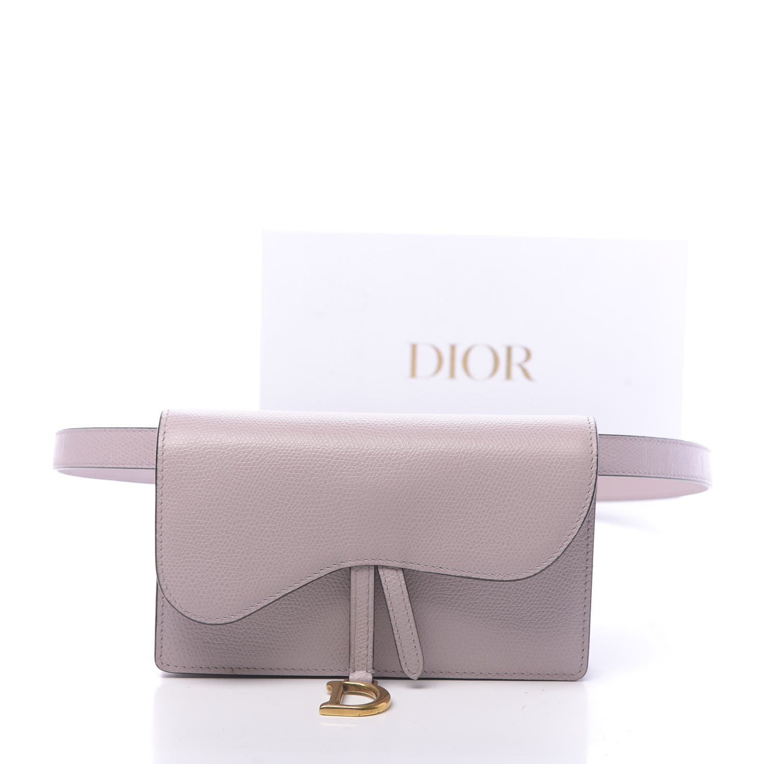 Christian Dior Grained Calfskin Saddle Belt Bag Light Purple 13 of 13