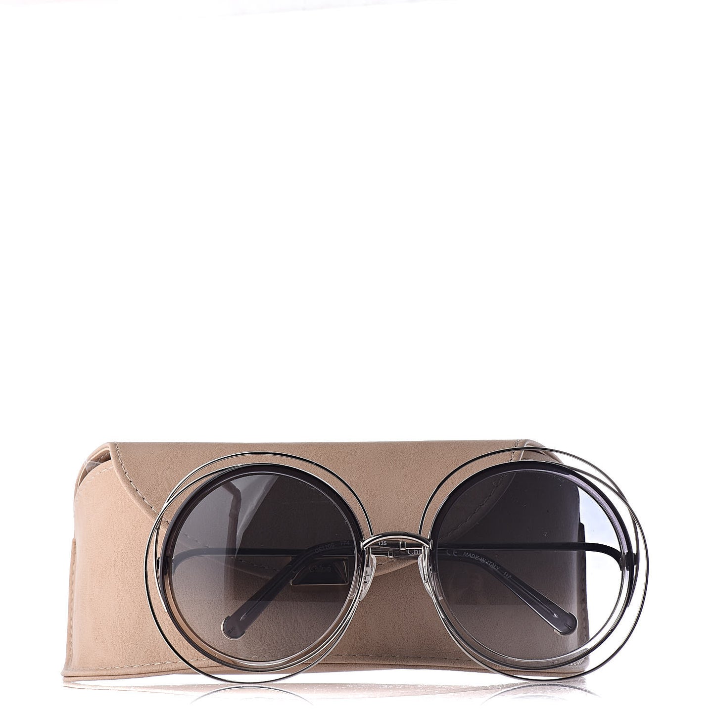 Oversized Round Carlina Sunglasses CE120S Silver