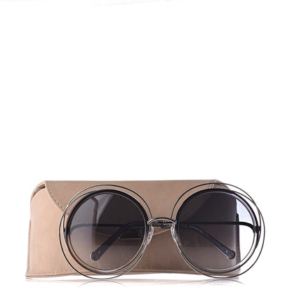 Chloe Oversized Round Carlina Sunglasses CE120S Silver 7 of 7