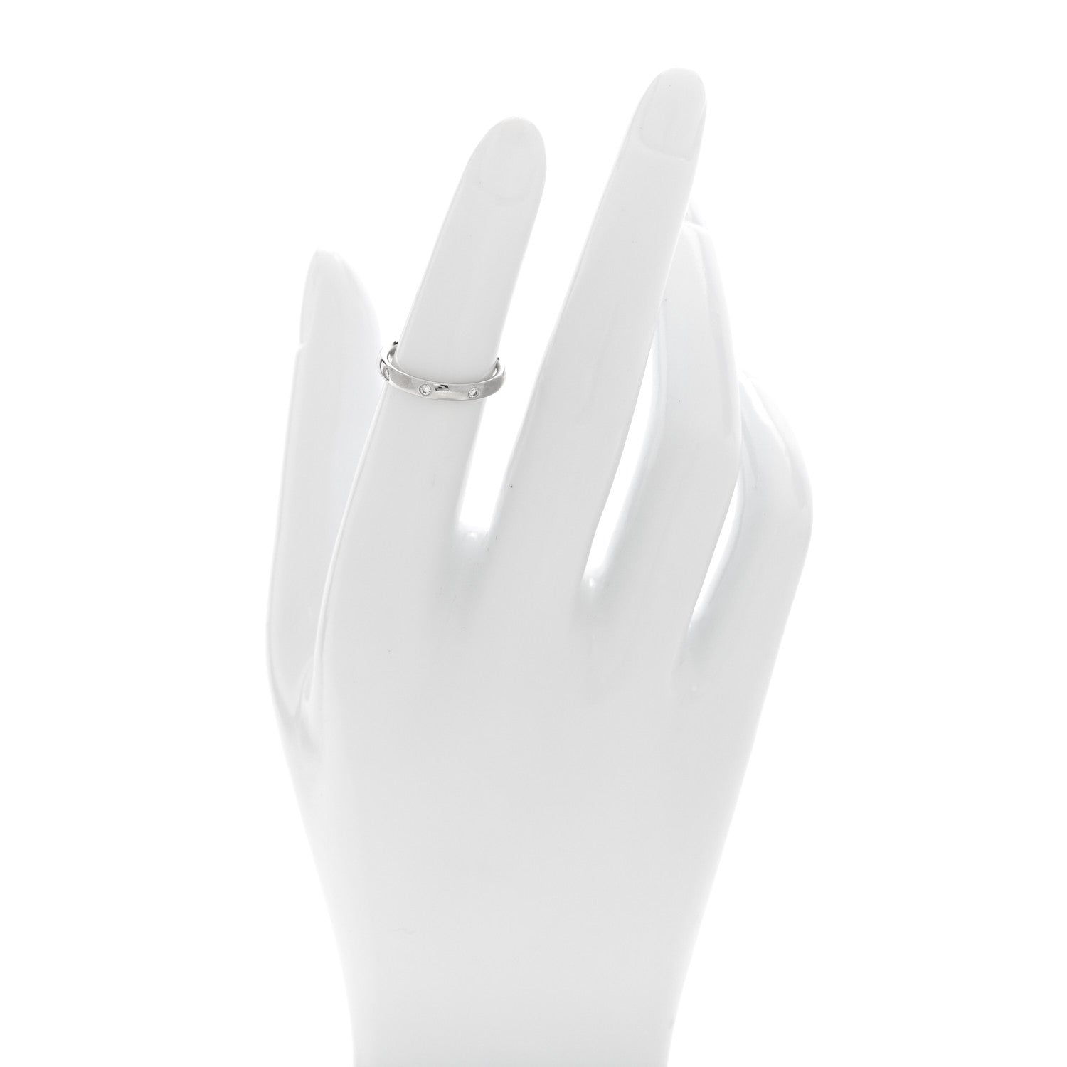 Van Cleef & Arpels Platinum Diamond Tendrement Etoiles Wedding Band Ring 48 4.5 2 of 6