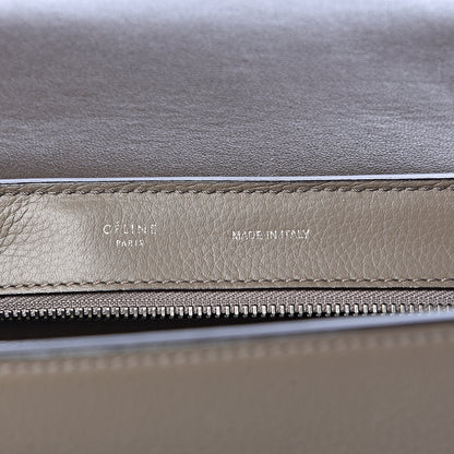 Celine Drummed Calfskin Medium Trapeze Souris 8 of 16