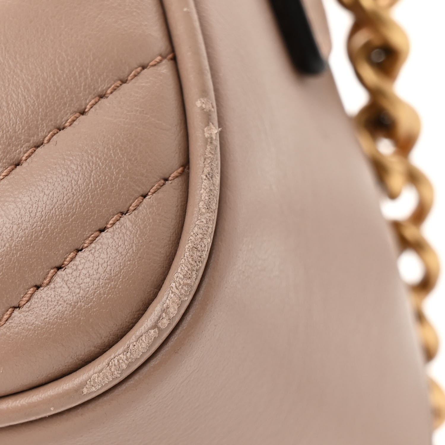 Gucci Calfskin Matelasse Small GG Marmont Chain Shoulder Bag Porcelain Rose 11 of 14